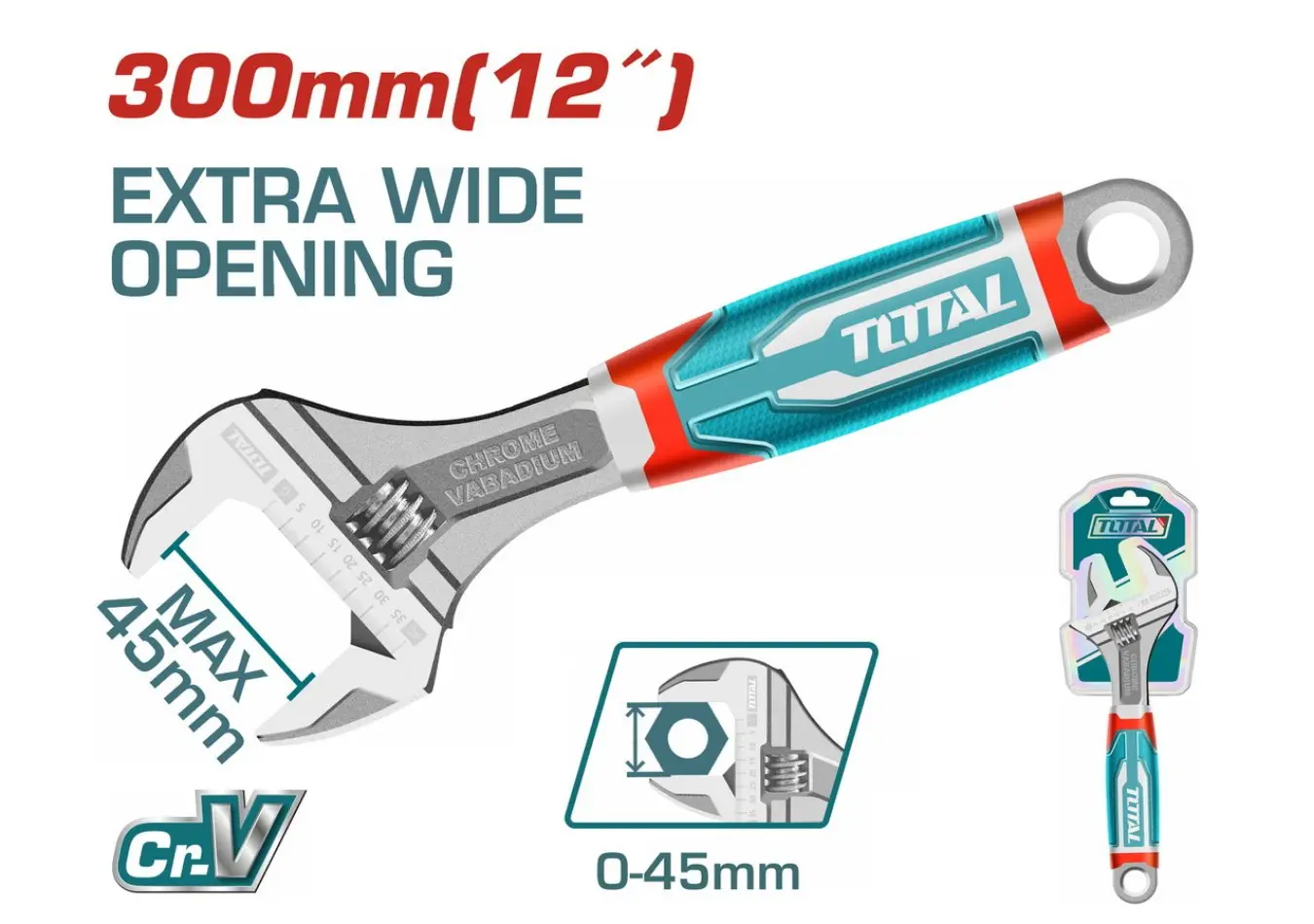 THT101126 - مفتاح اموليت انكليزي مكوشك 12انش اقصى قطر 48 مم CR-V ماركة TOTAL