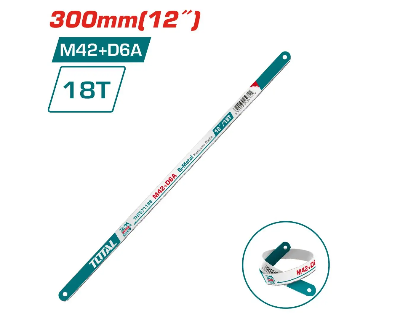 THT571186 - نصلة منشار حديد 18 T صناعي TOTAL M42+D6A
