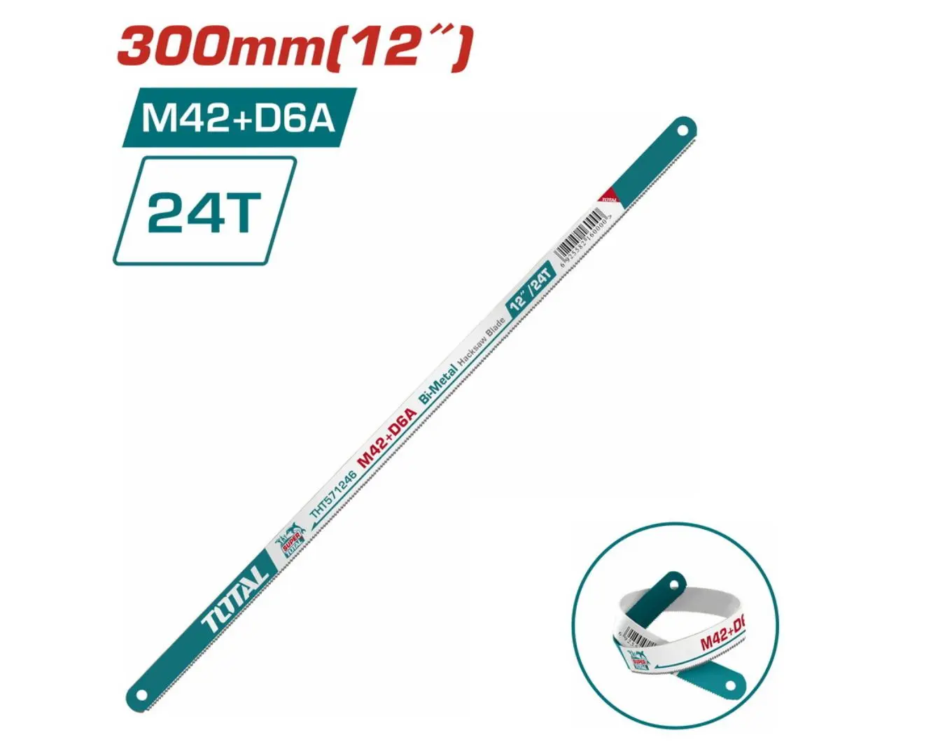 THT571246 - نصلة منشار حديد 24 T صناعي TOTAL M42+D6A