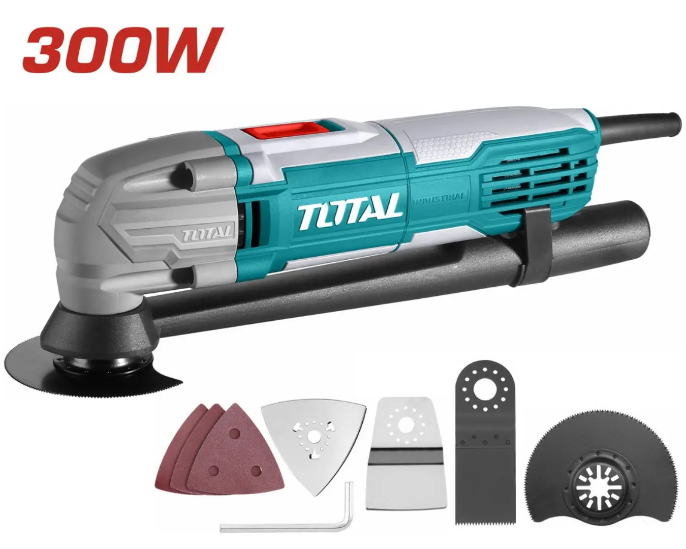 TS3006 - جهاز ترددي متعدد الوظائف 300 واط + مجموعة اكسسوارات TOTAL حديث