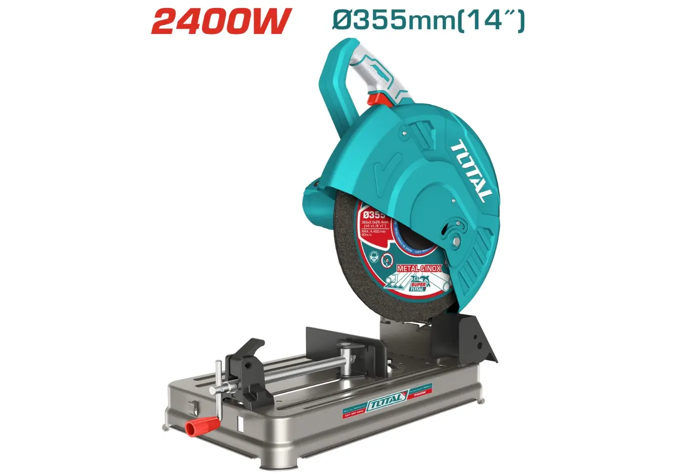 TS9243558 - قصاصة حديد 2400 واط ديسك 25.4 × 355 مم ماركة TOTAL