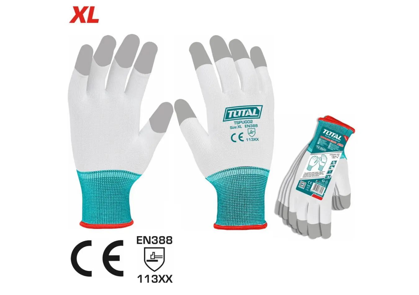 كف عمل مطاطي XL ماركة TOTAL