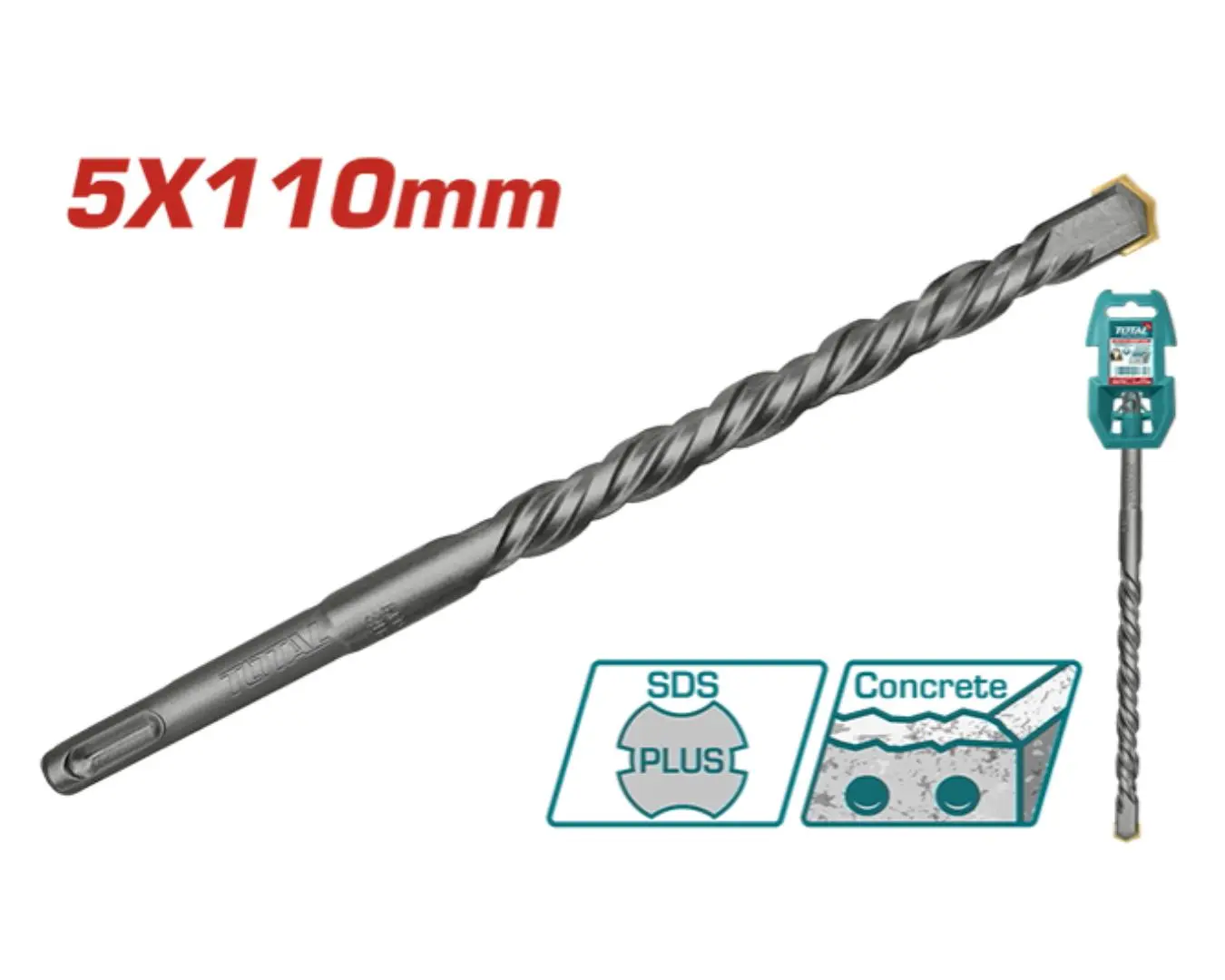 ريشة SDS PLUS -5×110 ماركة TOTAL