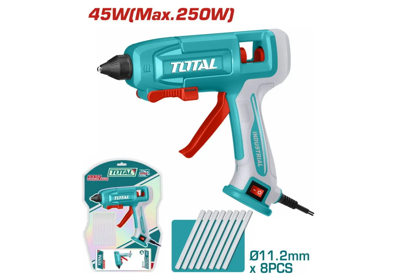فرد سيليكون حراري 45-250 واط مع 8 أصابع سيليكون TOTAL