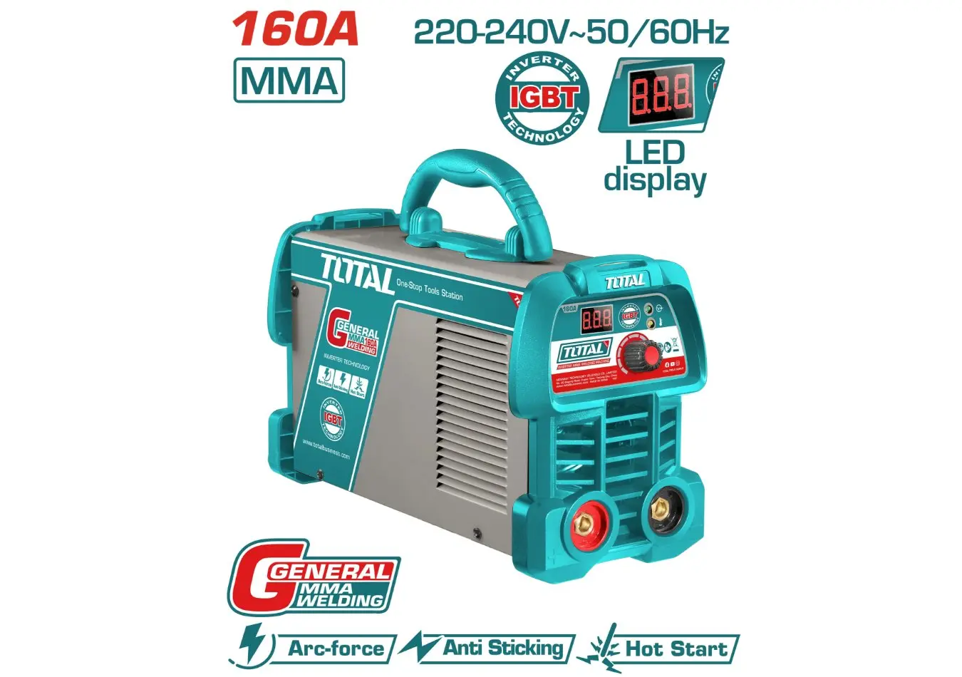 TW216059 - طرنس لحام 160 امبير شاشة LED سيخ لحام 4 -1.6 مم TOTAL