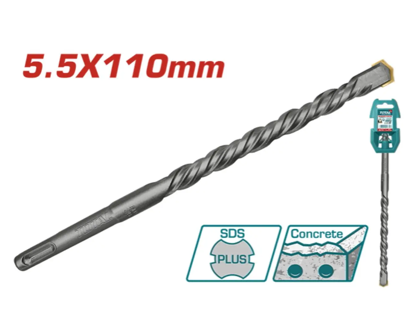 ريشة SDS PLUS 5.5 × 110 ماركة TOTAL