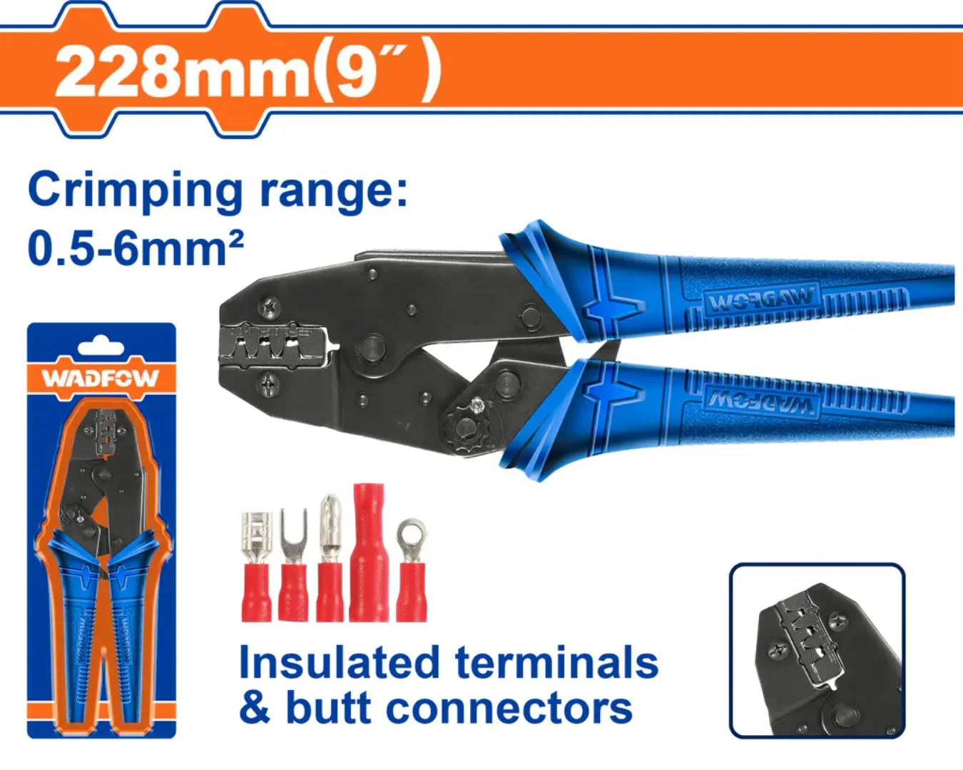 WCP3609 - مكبس راس شريط من 0.5 لغاية 6 مم 9 انش ماركة WADFOW