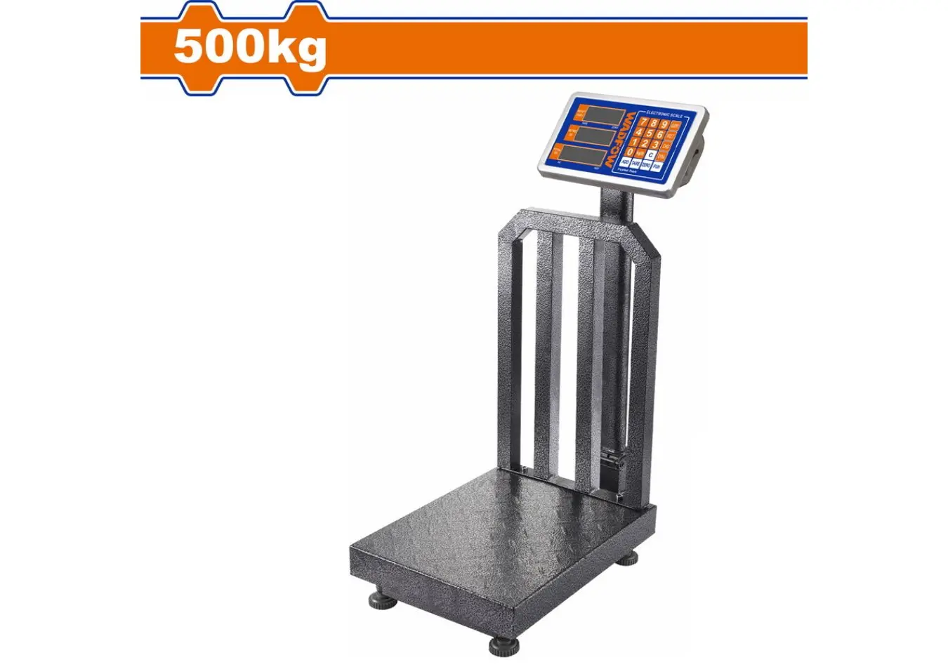 ميزان الكتروني 500 كغ دقة 100 غرام قياس 45*60 سم ماركة WADFOW