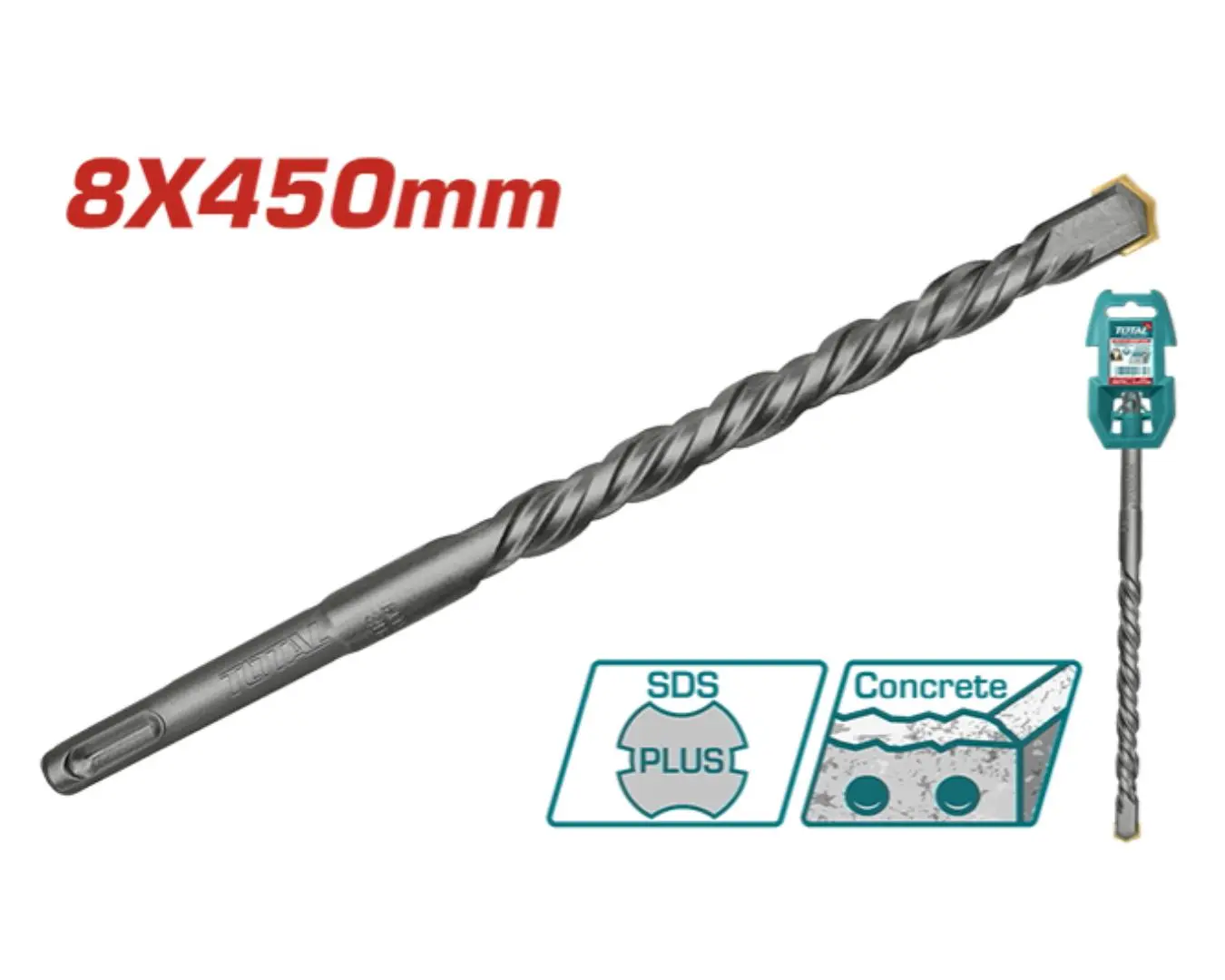 ريشة SDS PLUS 8 X450 ماركة TOTAL