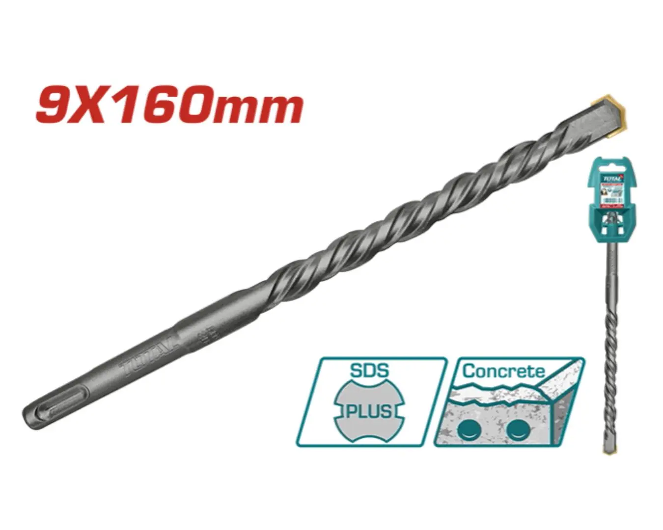 ريشة SDS PLUS - 9 ×160 ماركة TOTAL