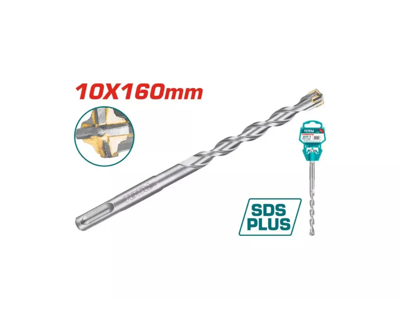 TAC311002C - ريشة SDS PLUS 10×160 راس رباعي ماركة TOTAL