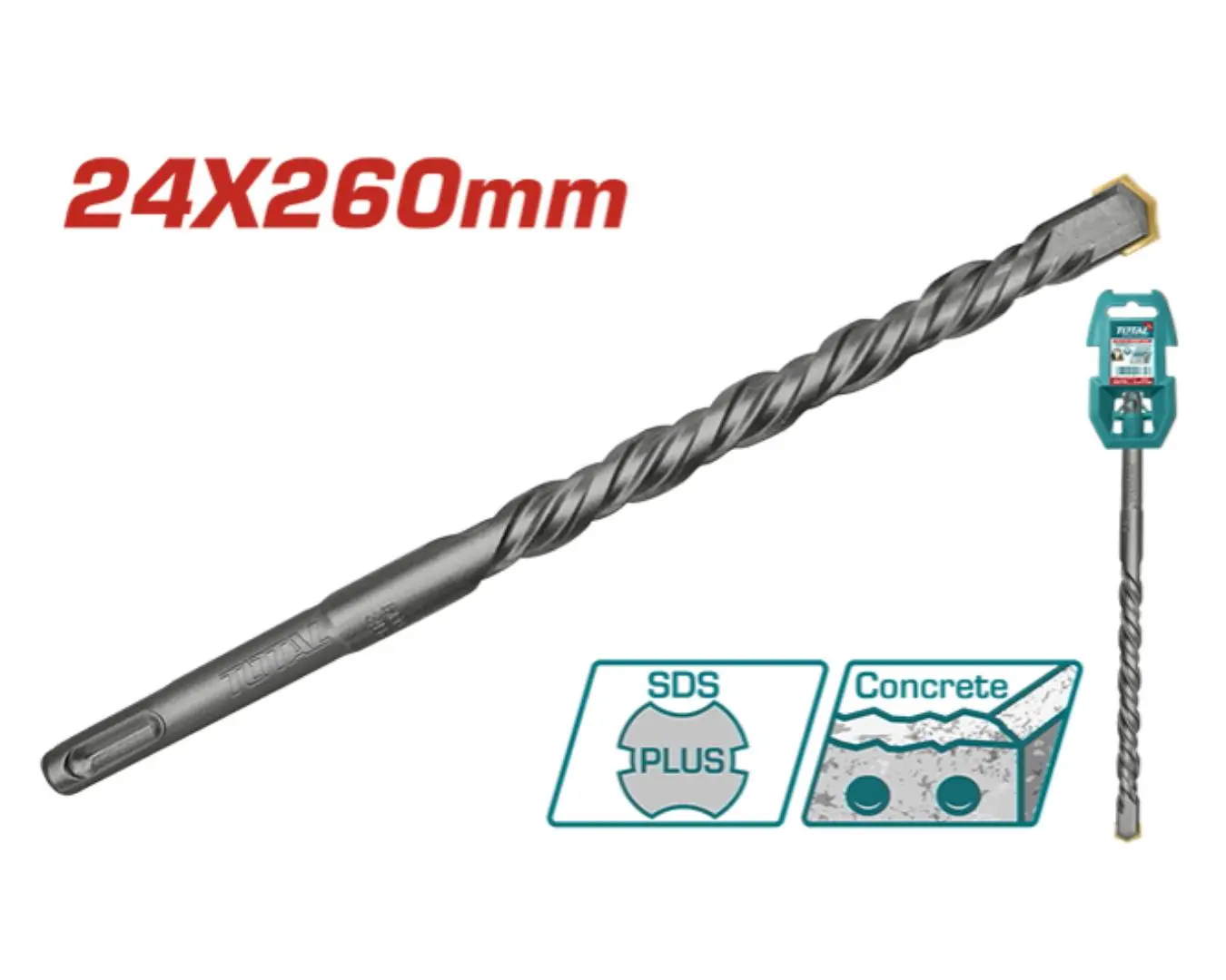 ريشة SDS PLUS -24×260 ماركة TOTAL