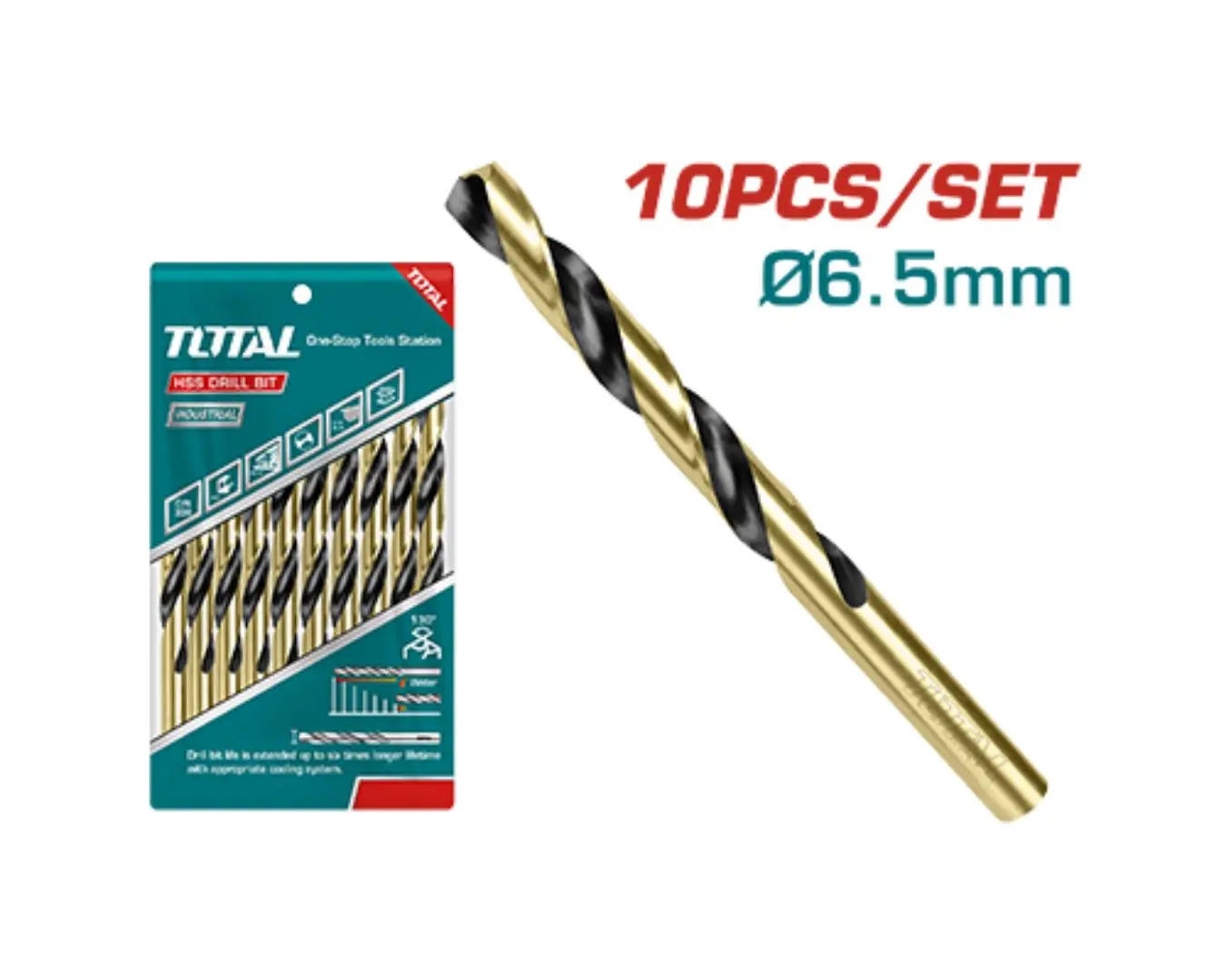 ريشة حديد 6.5 مم موديل HSS ماركة TOTAL