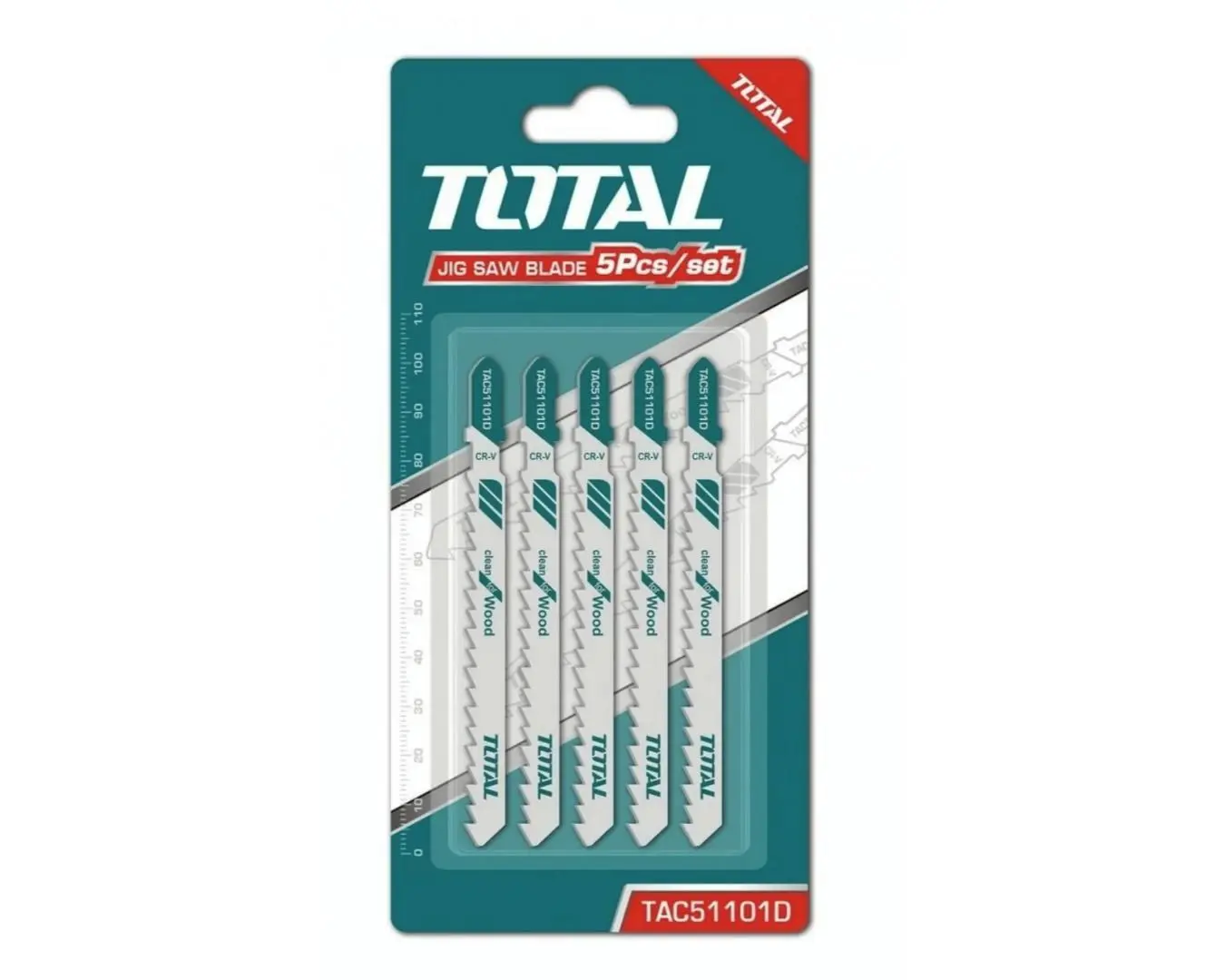 نصلات خراقة خشب 4-5.2 ملم 5 قطع على كرت TOTAL