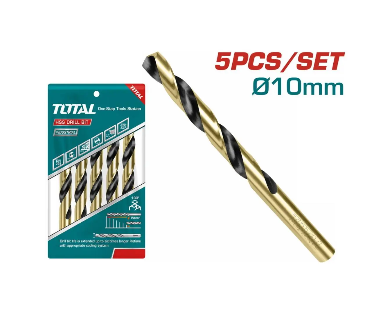 ريشة حديد 10 مم موديل HSS ماركة TOTAL