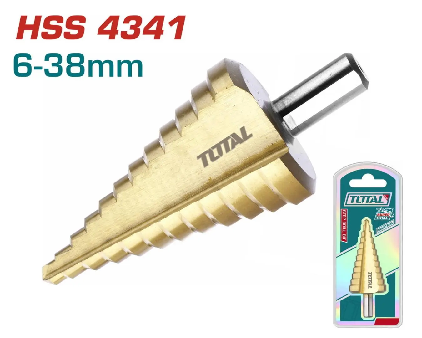 TAC7563801 - ريشة مخروطية 6-38 ملم حديث صناعي على كرت ماركة TOTAL