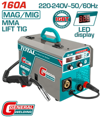 طرنس لحام 160 امبير MAG / MIG - MMA/ TIG ماركة TOTAL