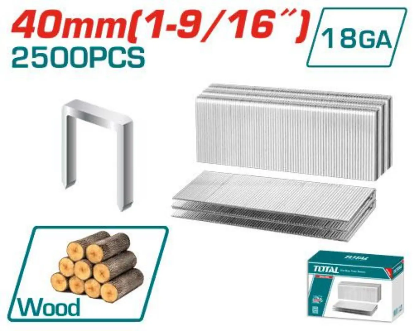 كبسات قياس 40 × 25 مم كرتونة 2500 كبسة لزوم TAT81501, TCSNLI6005, TCSNLI6008 ماركةTOTAL