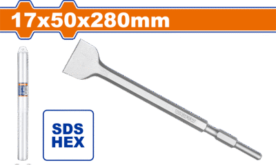 ازميل HEX كسارة ( 17× 50 × 280) مبسط عريض 50 مم لزوم كسارة 1300 واط WADFOW