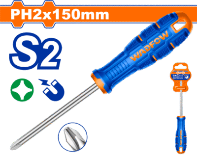 مفك براغي -S2 - قياس PH2 × 150 ماركة WADFOW - WSDB226