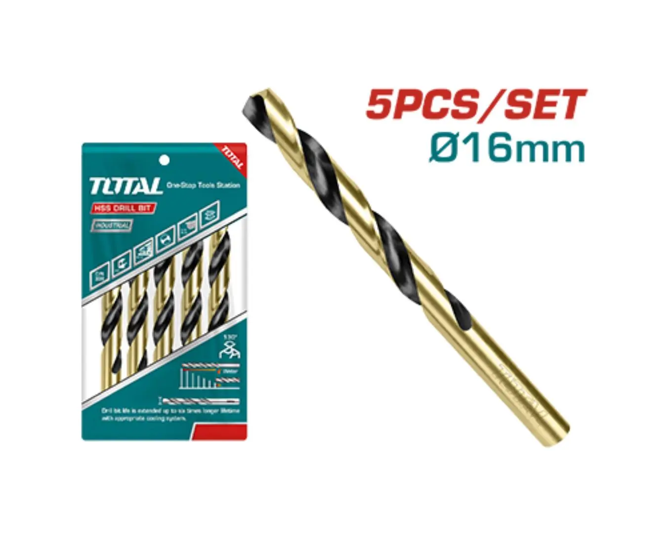 ريشة حديد 16 مم موديل HSS ماركة TOTAL
