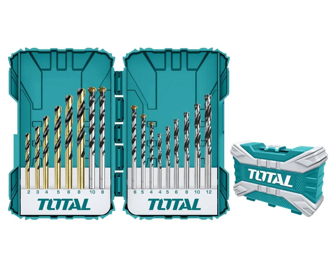 طقم ريش 16 قطعة حديد وباطون و خشب TOTAL