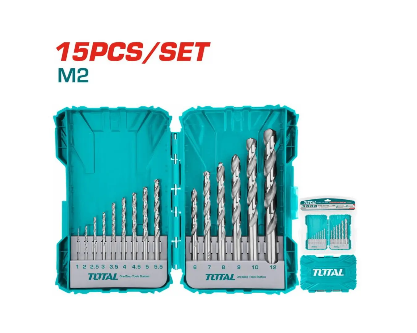 طقم 15 قطعة ريش صناعي M2- TOTAL
