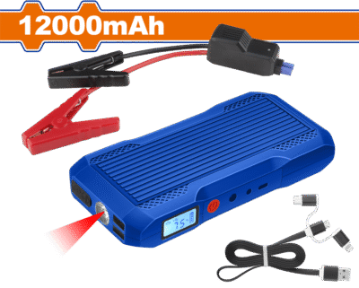 باور شاحن بطارية السيارة للطوارئ بطارية ليثيوم WADFOW 12000 mAh