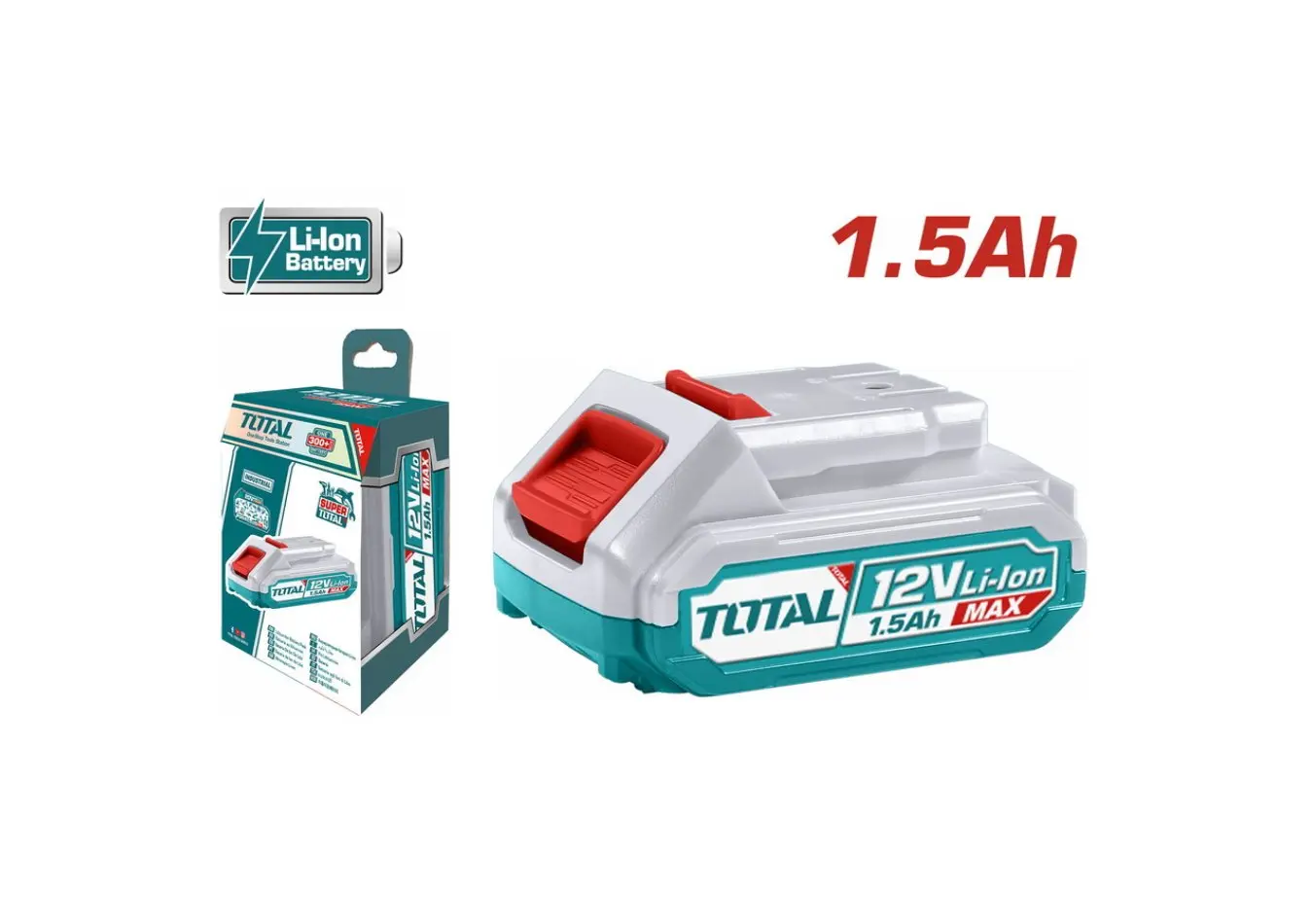 بطارية 12 فولت مستطيلة 1.5 امبير TOTAL