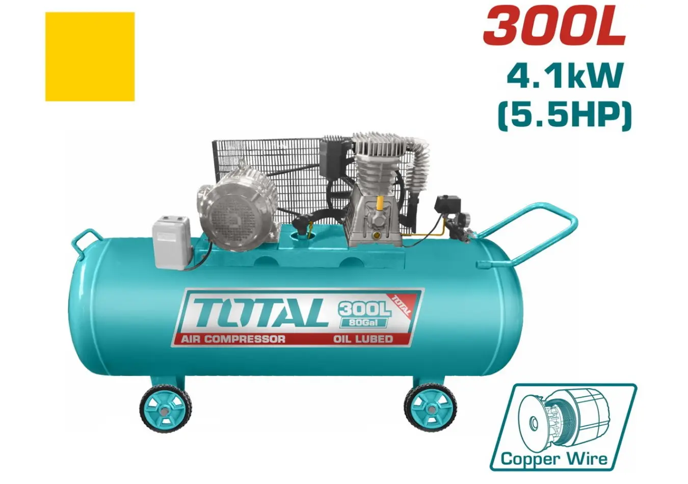 كمبرسور ضاغط هواء 300 لتر 5.5 حصان 380 فولت TOTAL