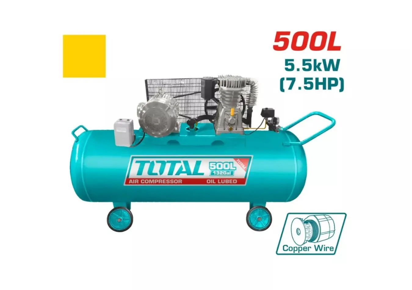 كمبرسور ضاغط هواء 500 لتر 7.5 حصان 380 فولت TOTAL