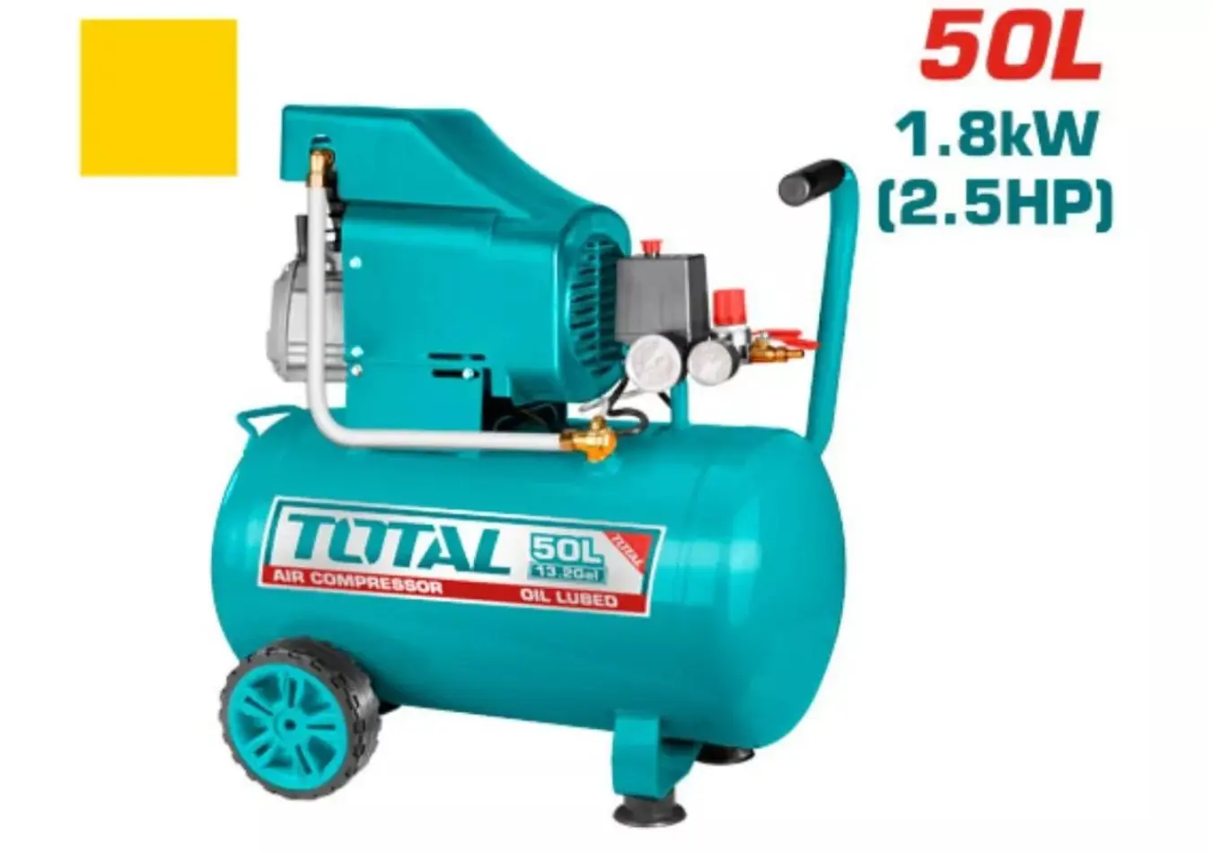 كمبرسور ضاغط هواء 50 ليتر محرك 2.5 حصان حديث TOTAL
