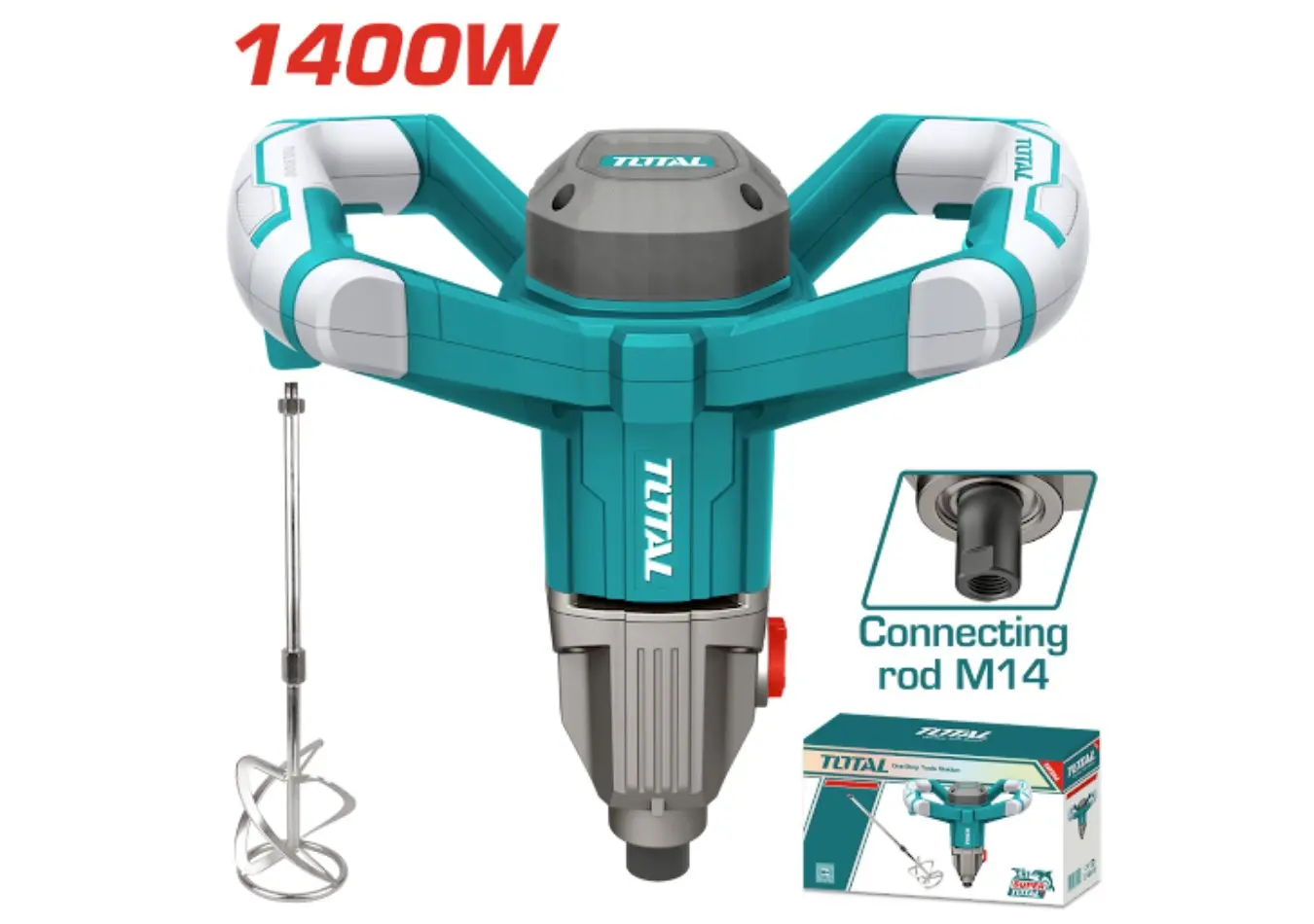 TD614006 - خلاط دهان 1400 واط مع شفرة واحده TOTAL حديث