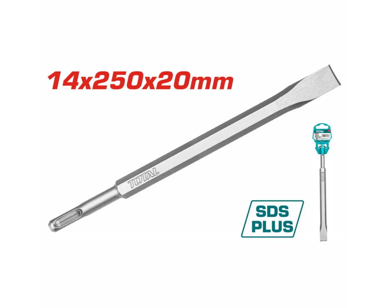 TAC15121411 - ازميل SDS - PLUS ( 14 × 20 × 250 ) (( صناعي )) TOTAL