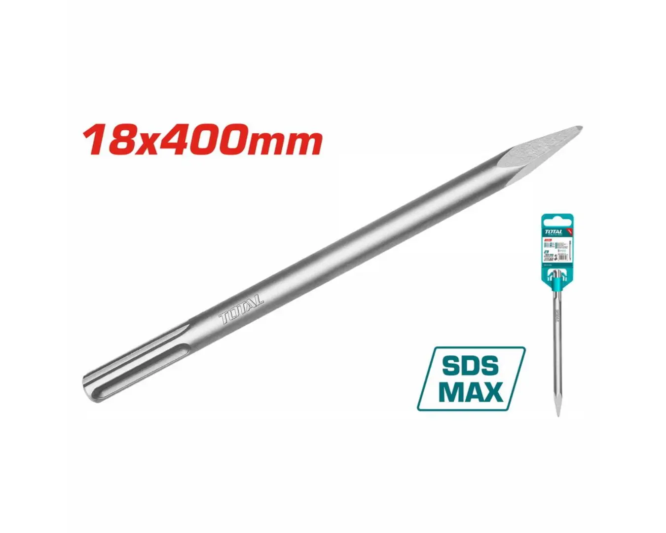 ازميل SDS - MAX ( 18 × 0 × 400 ) شوكة (( صناعي )) TOTAL