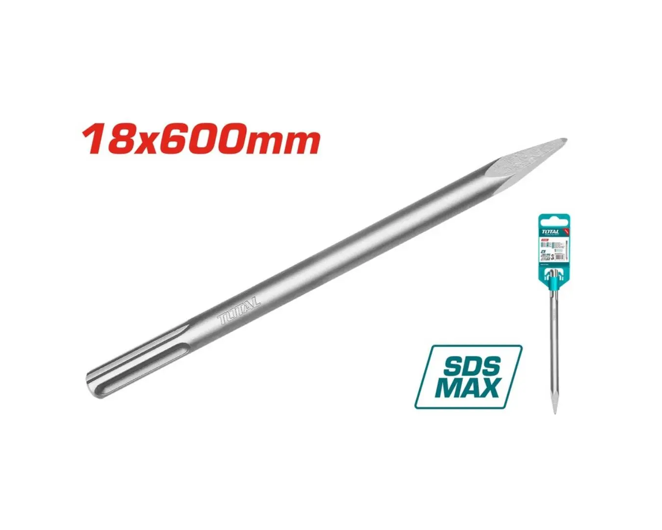 ازميل SDS - MAX ( 18 × 0 × 600 ) شوكة (( صناعي )) TOTAL