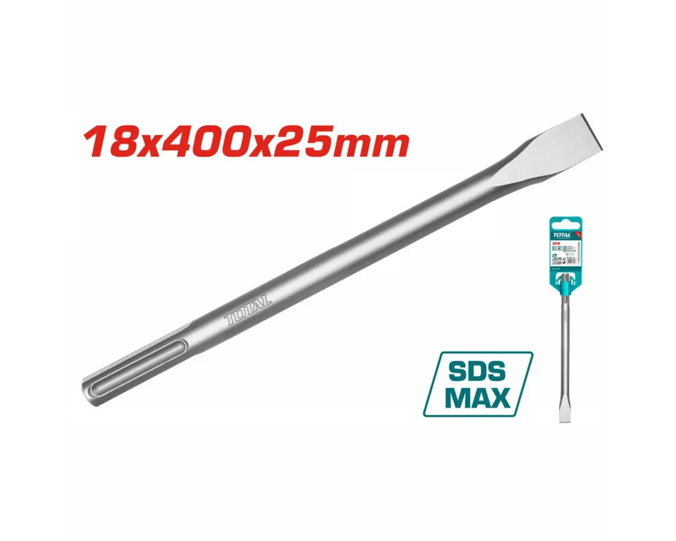 ازميل SDS - MAX ( 18 × 25 × 400 ) (( صناعي )) TOTAL