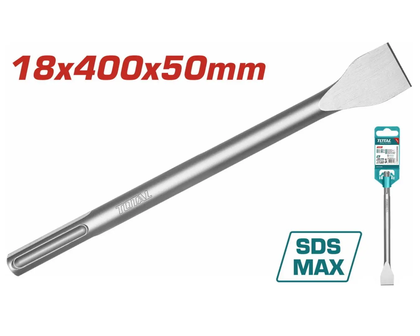 ازميل SDS - MAX ( 18 × 50 × 400 ) (( صناعي )) TOTAL
